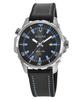 Marine Star Silicon Strap Black Dial Quartz 96B337 100M Men's Watch