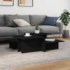  Coffee Tables, 2 Pcs, Black, Wood-based Material