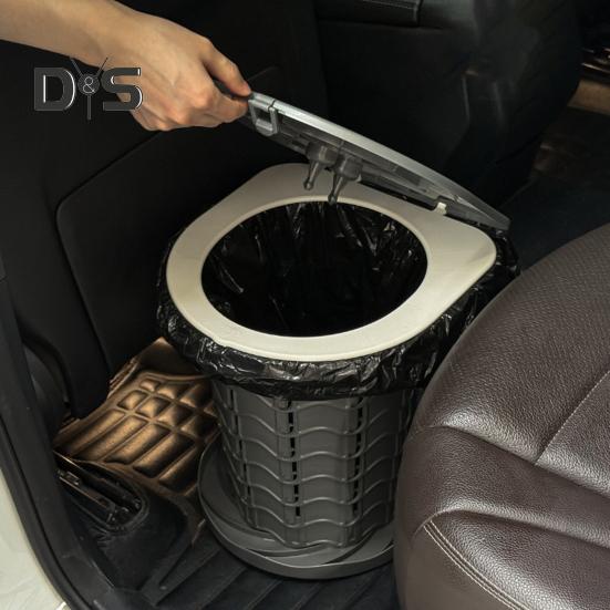 Retractable Portable Toilet Strong Load-capacity Adjustable Height Camping Toilet Portable Potty for Emergency Use