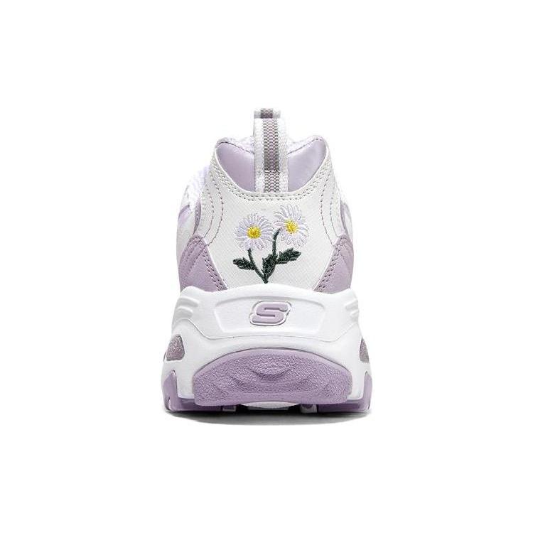 (WMNS) Skechers D'Lites 1.0 Shoes 'White Purple' Women's 896180-WLV