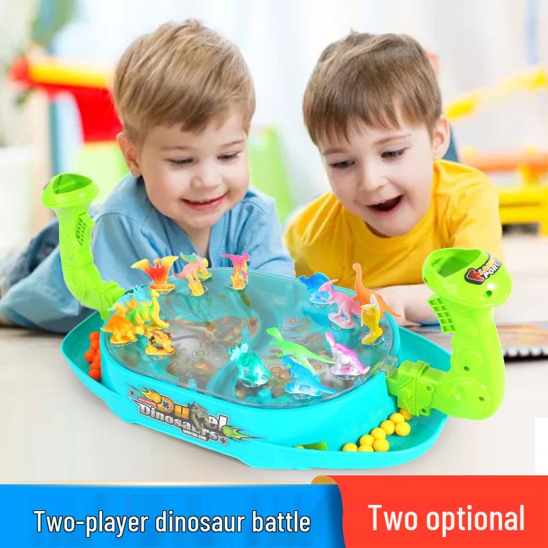Interactive Dinosaur Battle Arena Board Game: Parent-Child Two-Player Simulation Set for Boys