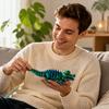 Realistic PLA Animal Model 3D Printed Articulated Crocodile Toy, Flexible Reptile Figure, Fidget Toy for Interactive Sensory Play Stress Relief,