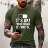 Men's Funny Letter Print Loose Fit Casual T-Shirt for Everyday Wear