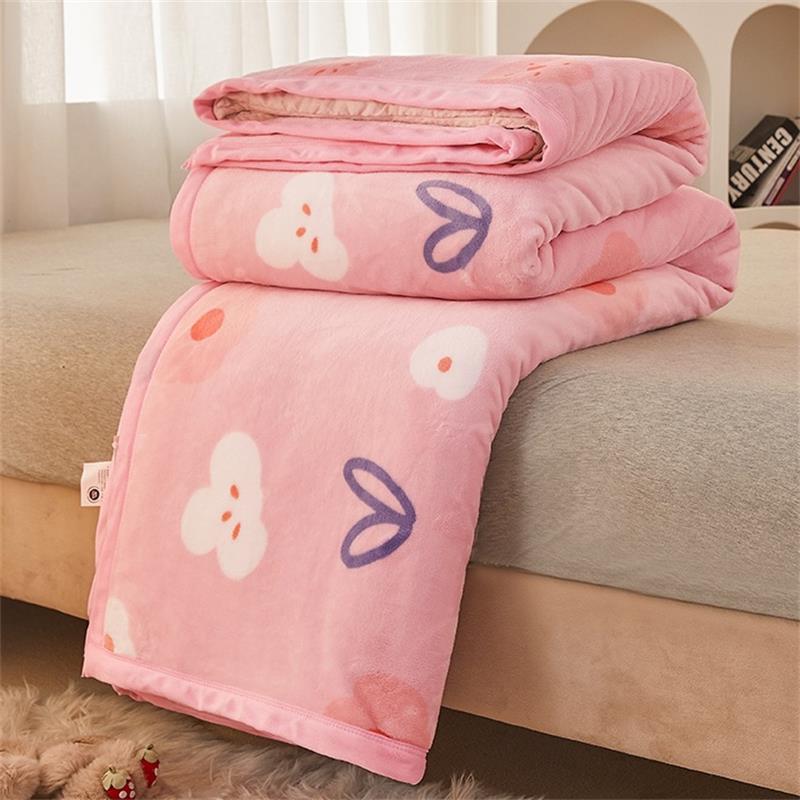 

Толстое теплое фланелевое одеяло из молочного флиса для детей - мягкий ворс и чехол для дивана, идеальный подарок 120x200cm Four Seasons 1.4 lbs