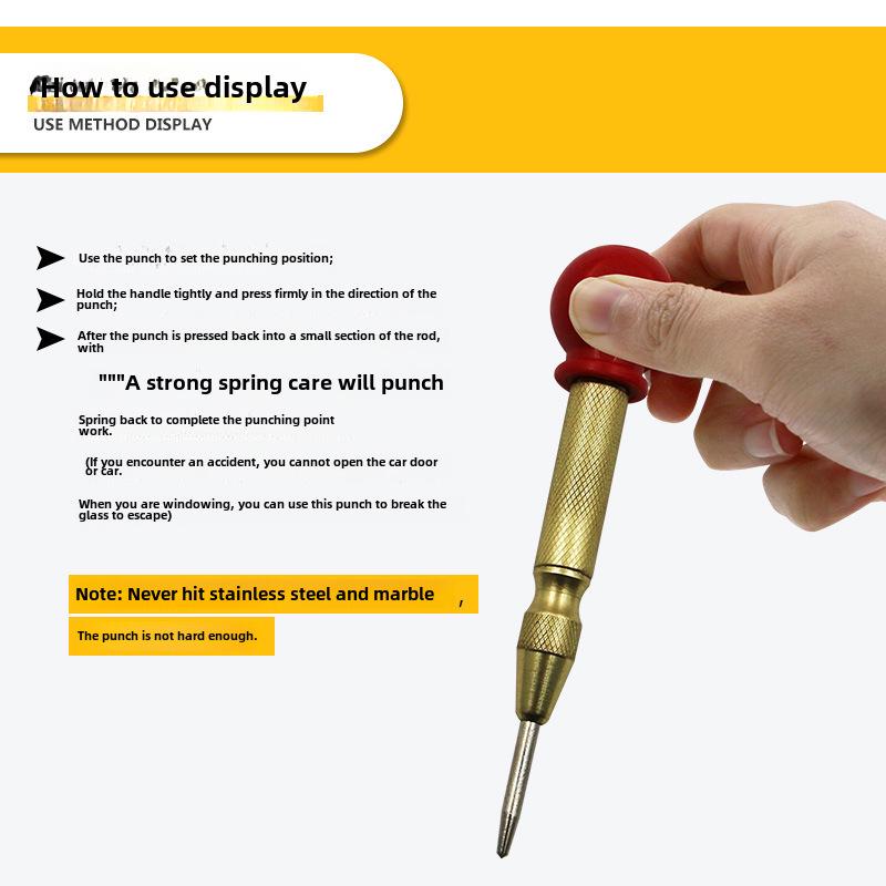 Halbautomatischer Körnersucher mit Griff zum Zerschlagen von Autoglas