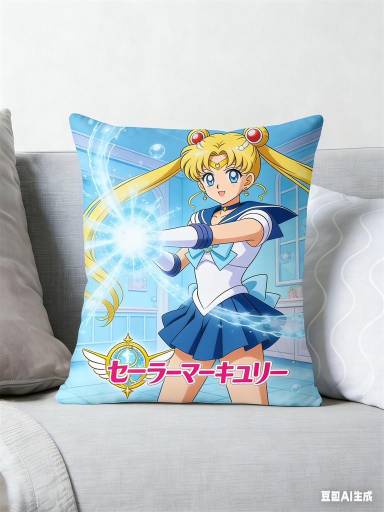 Sailor Moon Pillow Anime Fan Favorite Inner Senshi Print Decorative Pillow for Fans Magical Girl Home Decor and Anime Enthusia