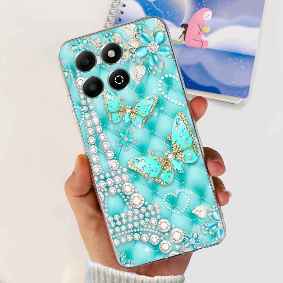 For Honor X6b JDY-LX1 Case Coque Clear Silicone Soft Back Cover For Honor X6a Plus Phone Bumper Coque Funda Dinosaur Cat Dragon