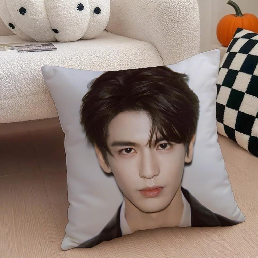 Handsome Versatile Chinese Actor ZZhangLingHe Cushion Cover Throw Pillow Cover Hidden Button Durable Polyester Chair Cushion