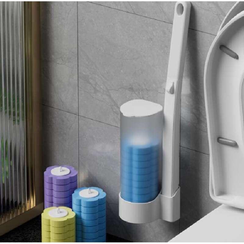 Toilet Disposable Brush Set Toilet Bowl Cleaning System Cleaners With Refills