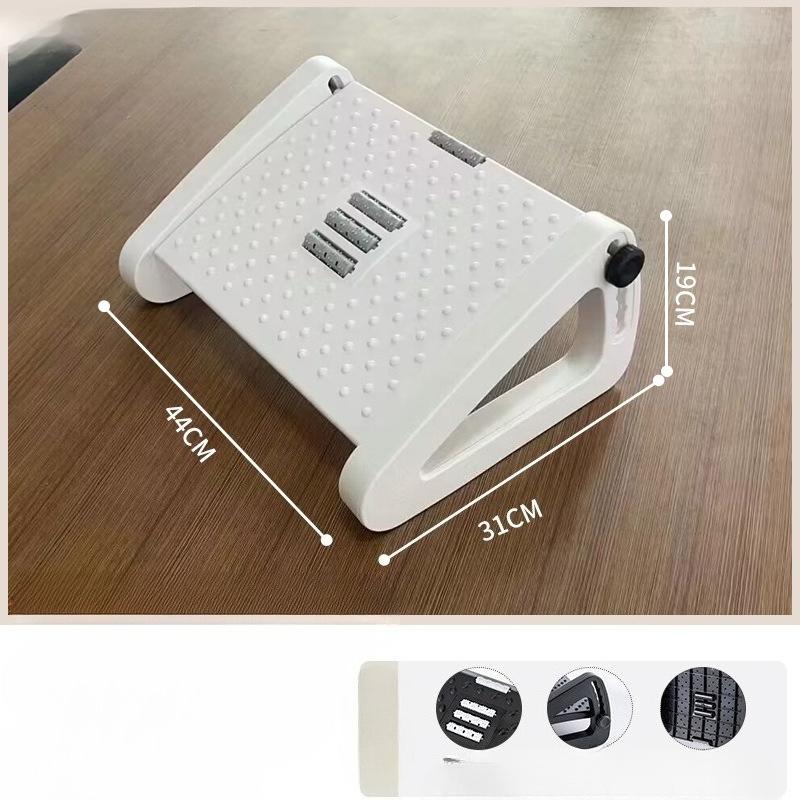 New Office Footstool with Adjustable Triangular Anti Warping Foot Pedal, Foot Pad, Home Foot Stool with Massage Roller