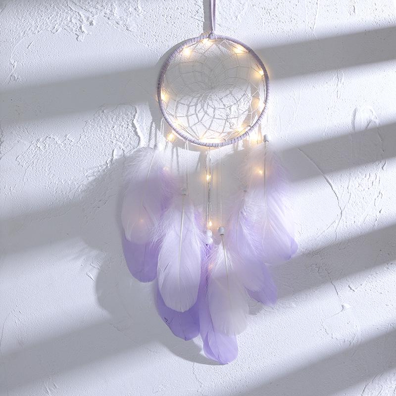 Home Decoration Girl Heart Room Pendant Simple Dream Catcher Small Night Light Handmade Lovely Birthday Gift Wedding Decoration