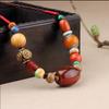 GEMCHIC Women's Ethnic Style Bohemian Beaded Necklace Vintage Short Collarbone Chain Multi-Layer Statement Jewelry