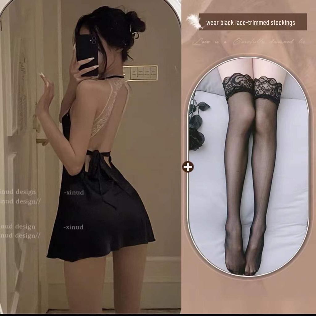 Mitternachts-Charme-Spitzen-Dessous: Flirty, Sexy Nachtwäsche für kleine Brüste