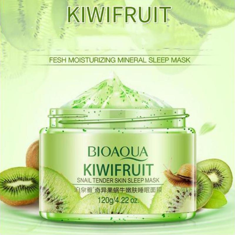 Sleeping Face Mask Cream 120g No Wash Granátové jablko Kiwi Ovocný šnek zklidňující gel noční krém