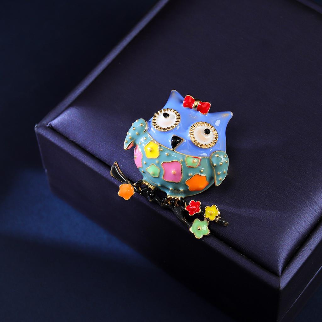 Creative Cute Owl Brooches for Women Funny Cartoon Animal Badge Pins Jewelry Clothes Accessories Gift
