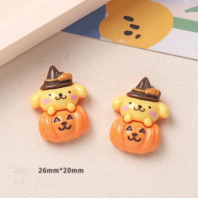 10 Stück Neue Modelle Harz Niedlich Cartoon Halloween Kürbis Serie Flache Unterseite Scrapbook DIY Schmuck Basteldekoration A18