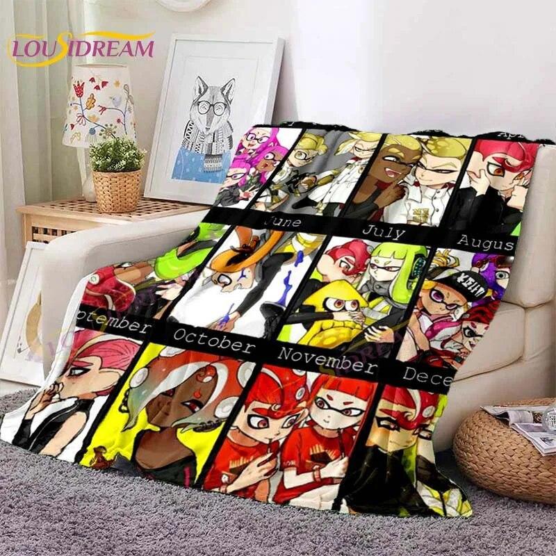 3D Cute Shooting Game Flannel Blanket Throw Blanket for Living Room Bedroom Bed Sofa Picnic Cover Blanket Kids Room Home Decor