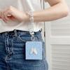 Applicable to Samsung ZFlip7 folding glitter silver edge mobile phone case butterfly bracelet zflip6/5/4 anti-drop protective case