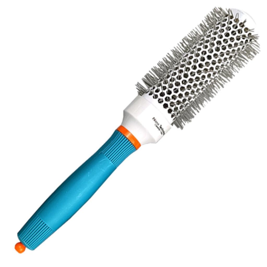 Professional Ceramic Aluminum Barrel Round Hair Brush High Temperature Resistant Hollow Roll Styling Comb for Voluminous Curls and Hair Shaping