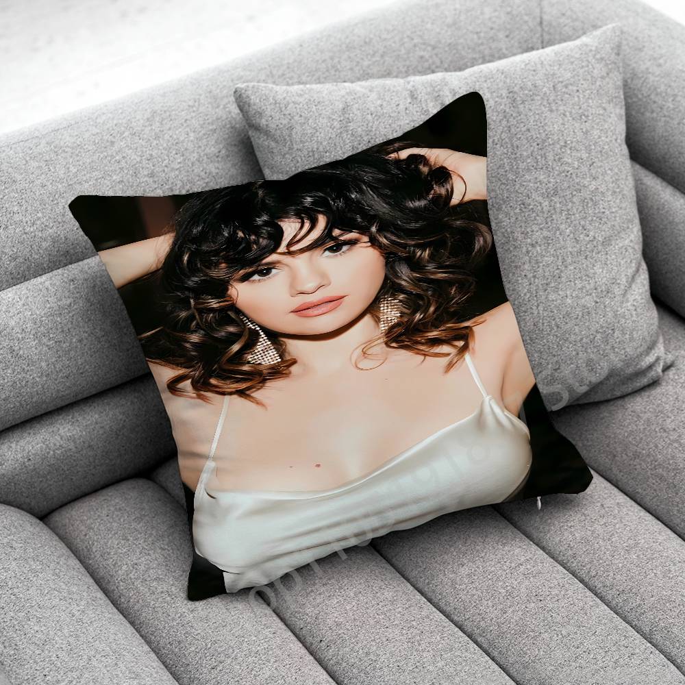 Federa Cuscino Decorativo Attore Cantante S-Selena Gomez Per 45*45Cm 40Cm 30Cm 50Cm 55Cm Quadrato Federa Cuscino Casa