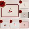 Cute Cherry Super Absorbent Dish Drying Mat for Kitchen Tableware Table Placemat Drain Pads Drainer Rug Drink Holder Washable