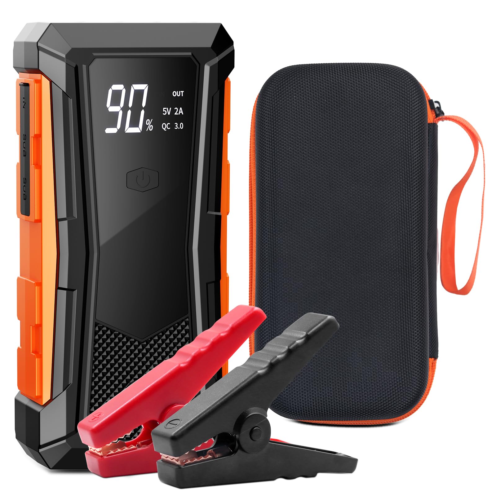 

Пусковое устройство для 12В автомобилей Инновационное и оригинальное пусковое устройство двигателя с пиковым током 2000А для аварийных ситуаций Совместимо с автомобилями до бензиновых и