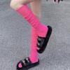 1 Paar Vier-Jahreszeiten-Stapel-Socken Damen Unifarben Stapelbare Socken Beinbekleidung Atmungsaktiv Langer Stil Kniehohe Socken