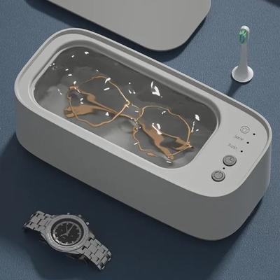 Portable Ultrasonic Jewelry Cleaner, 45kHz 360 Degree Glasses Cleaner , 3 Time Modes Portable Electronic Cleaner Machine for Ring Glasses Retainer