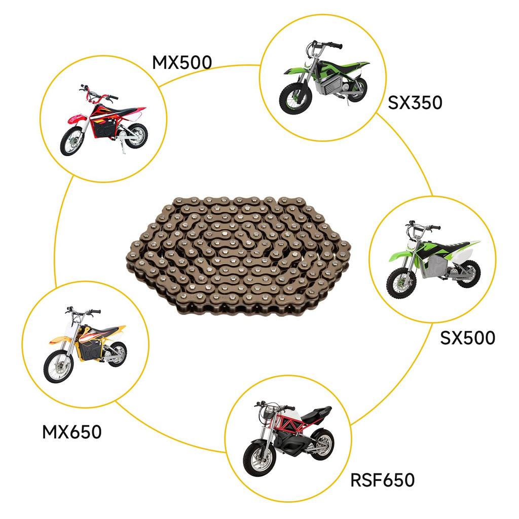 HIAORS 25H Chain 132L with Connecting Master Link for Razor MX500 and MX650 Gas Electric Scooters Mini Bikes Mini Pocket Bikes