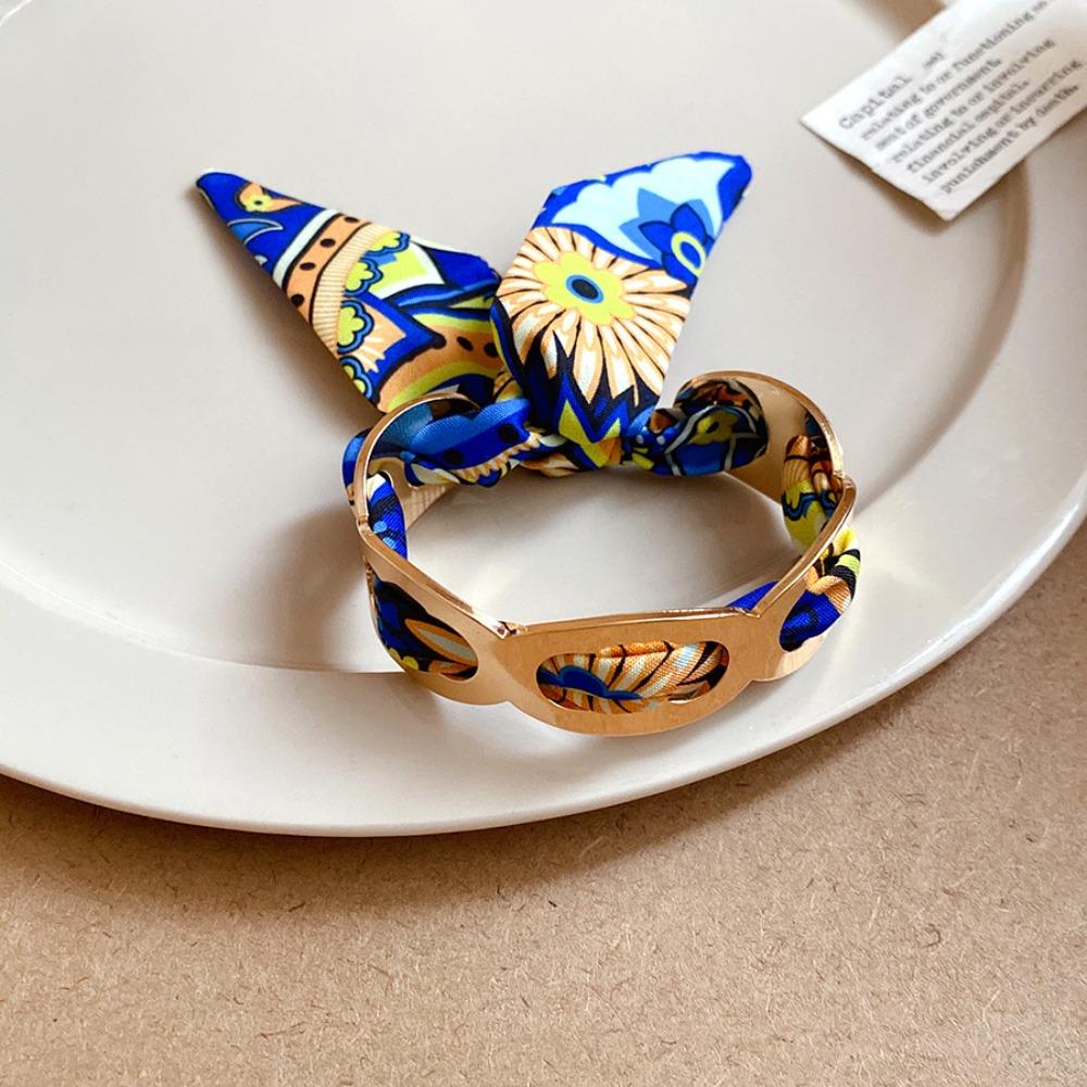 Exaggerated Ethnic Style Wristband Europe American Style Bohemian Scarf Bangle  Decoration