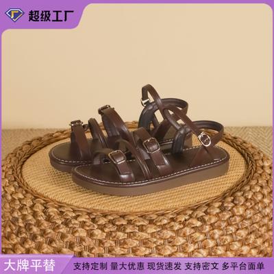 2025 New Sandals Women's Summer Wear High-end Thick-soled Women's Shoes Small Height-increasing Sandals Women's Soft Soles Are Not Tired