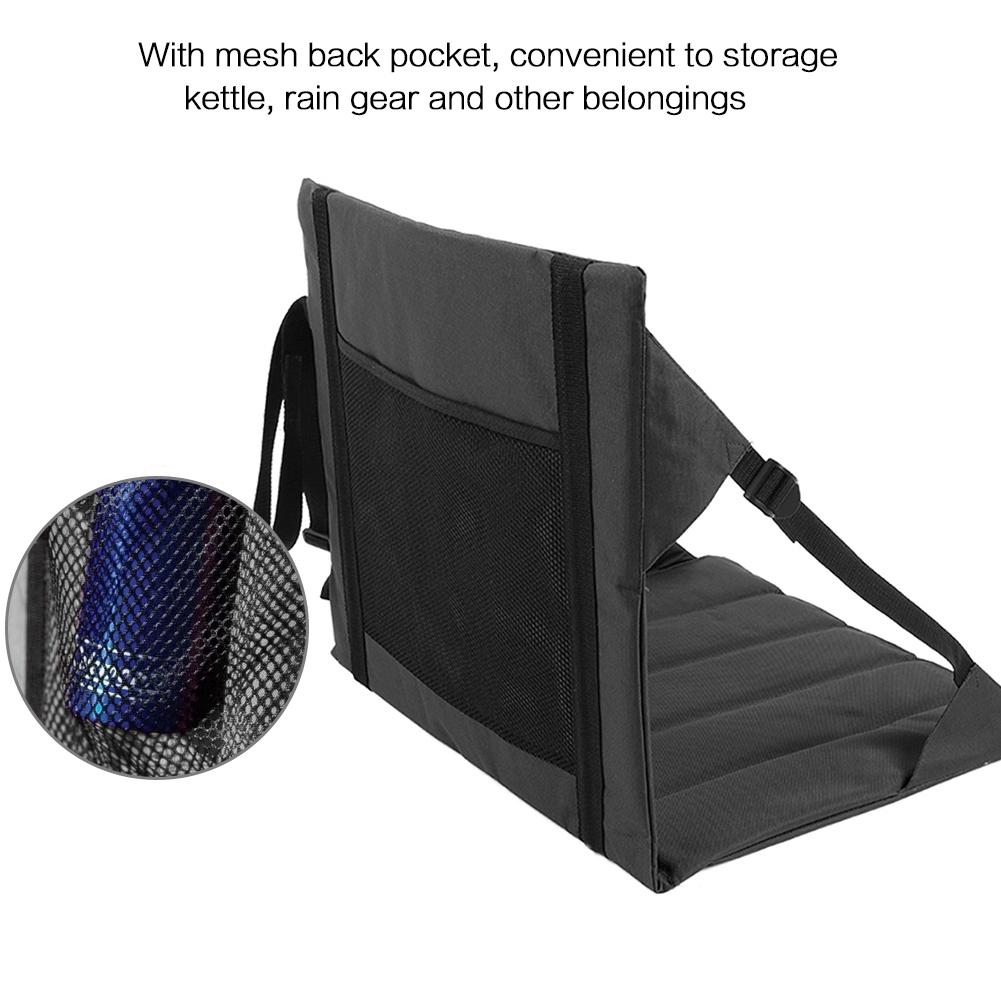Portable Moistureproof Picnic Mat Outdoor Camping Beach Stadium Folding Seat Cushion Black