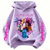 Sudadera con Capucha de Dibujos Animados para Niños y Niñas KPop Cazador de Demonios Rumi Derpy Cálida y Gruesa, Sudadera Casual de Moda, Sudadera Estampada