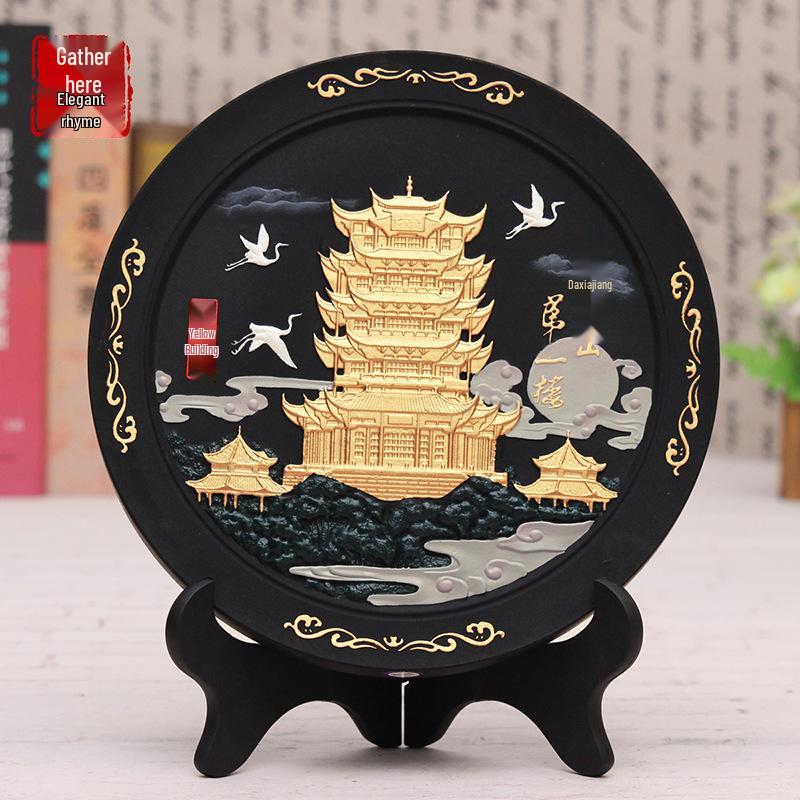 Yellow Crane Tower Scenic Handcrafted Ornaments - Custom Creative Business Gifts