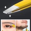 4-teiliges Edelstahl-Pinzetten-Set Augenbrauen-Wimpern-Pinzetten mit Aufbewahrungstasche Haarentfernungs-Pinzetten für Schönheitssalon & Heimgebrauch