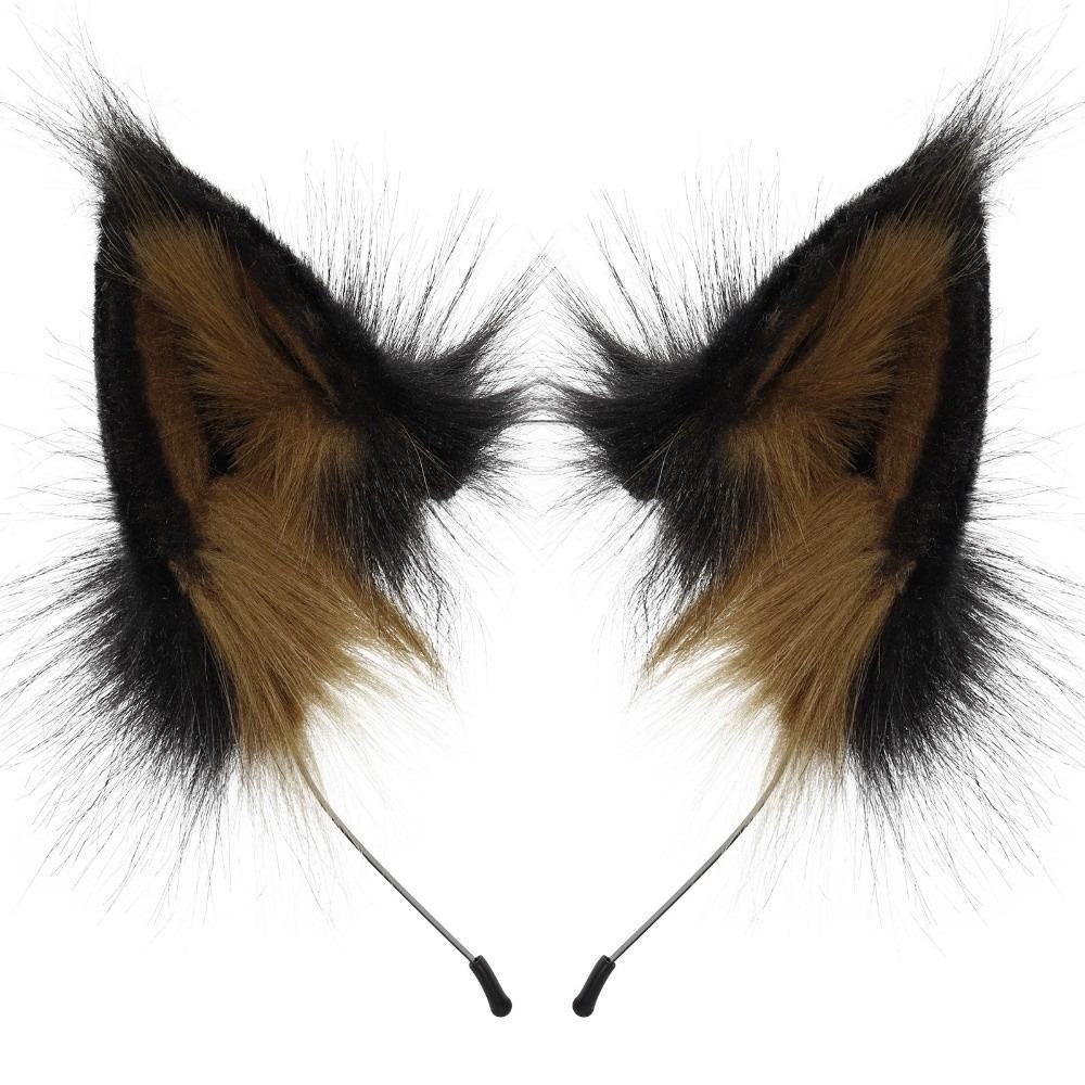 Animals Cat Ears Headband JK Furry Cosplay Headwear Sweet Wolf Dog Hair Band Halloween