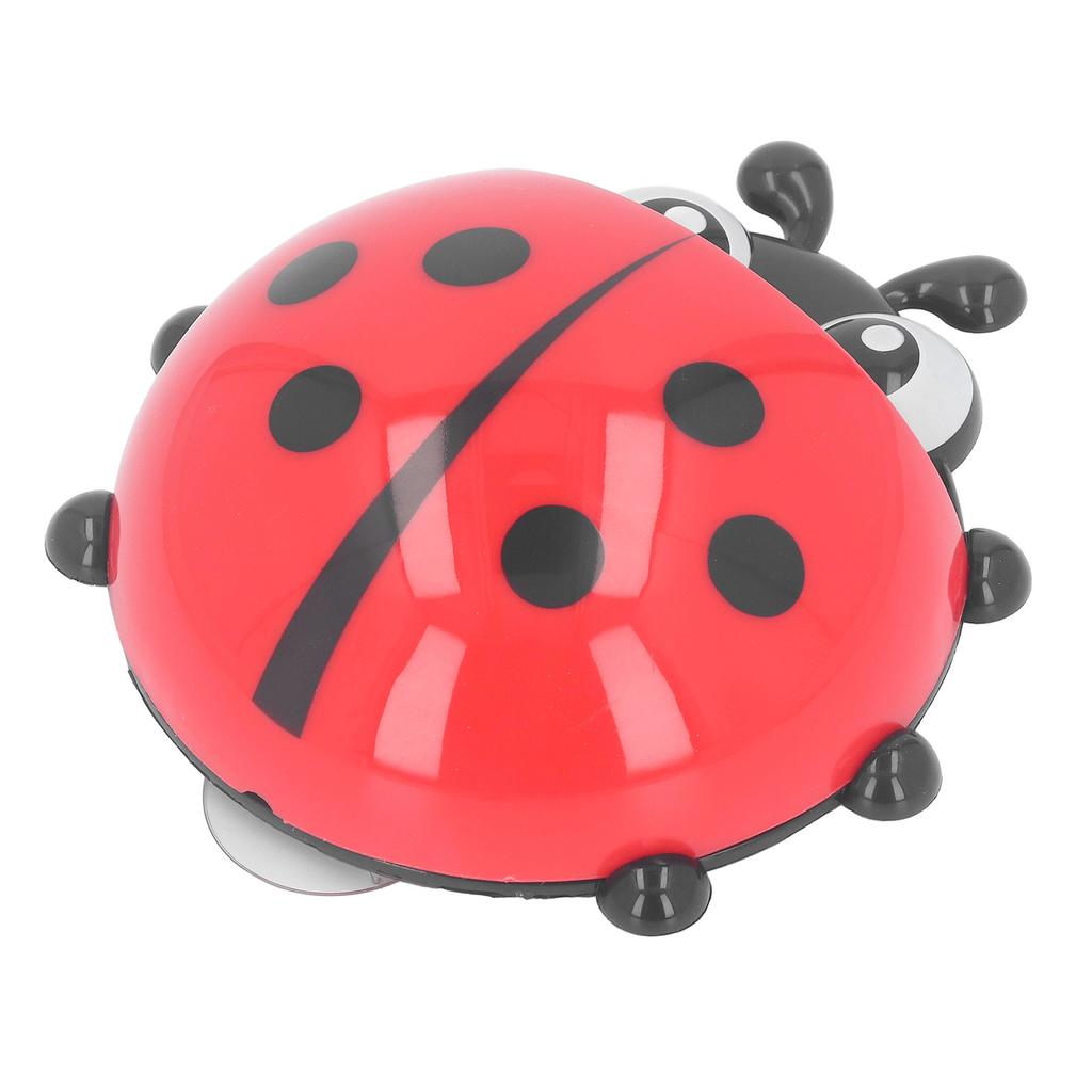 2PCS Kids Toothbrush Holder Wall Mounted Cute Ladybug Toothbrush Storage Organizer with Suction Cup