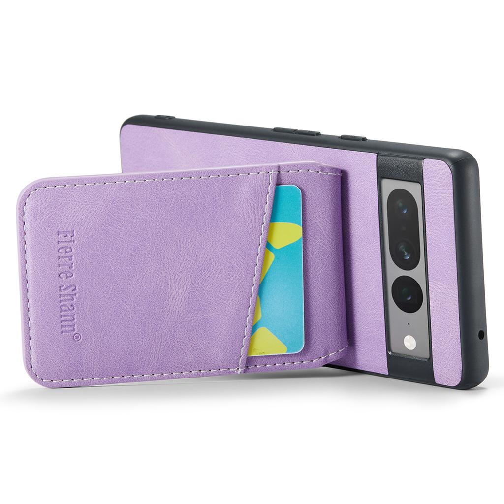 For Google Pixel 7 Pro 5G RFID Blocking Cell Phone Case Card Slots PU+TPU Cover