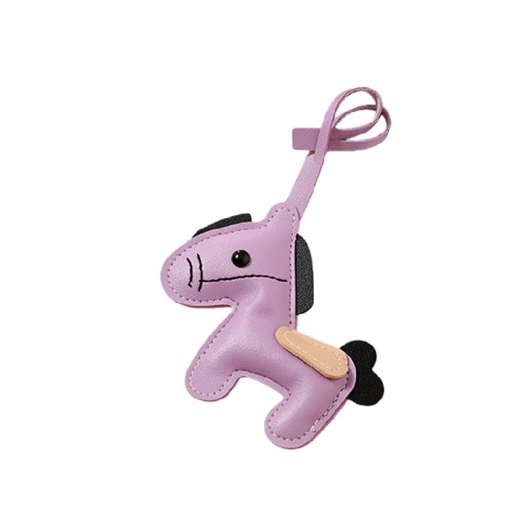 Artistic Horse Accent PU Keychain Accessory Wear Resistant Practical Key Organiser Charm with Delicate Craftsmanship