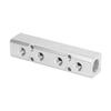 Pneumatic Manifold Air Distribution Block Connector Splitter G1 2 Input G1 4 Output 30x30mmSY30‑02‑4F