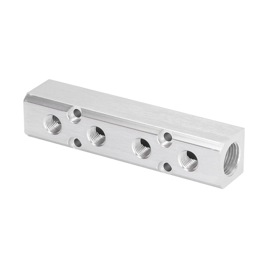 Pneumatic Manifold Air Distribution Block Connector Splitter G1 2 Input G1 4 Output 30x30mmSY30‑02‑4F