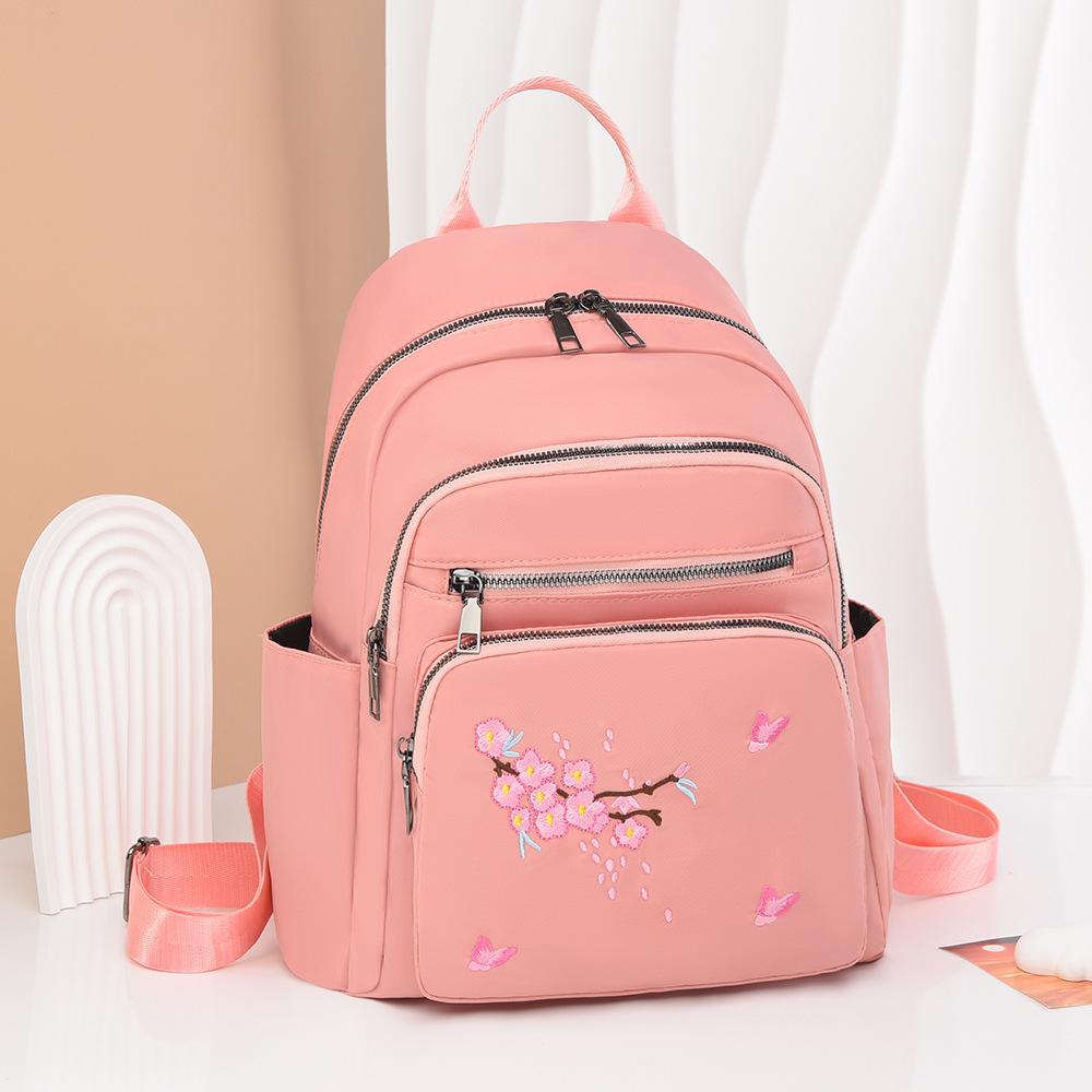 Large-capacity Commuter Bag - Embroidered, Versatile Women's Double-shoulder Bag, Fashionable Handbag