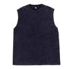 Men's Vest Vintage Washed Tee Tank Tops Summer Daily Sleeveless Tops Streetwear Black Loose Tees Women