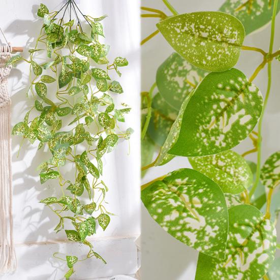 Hanging Artificial Green Plants UV Resistant Realistic Fake Leaf Vine Ivy Wedding Party Indoor Outdoor Garden Wall Hanging Faux Greenery Decoration