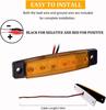 6LED Long Strip Side Light 12vTrailer Truck Side Light 10 Pcs Always On 12V Trailer Truck Side Light Waterproof Truck Light Width Indicator Tail Light