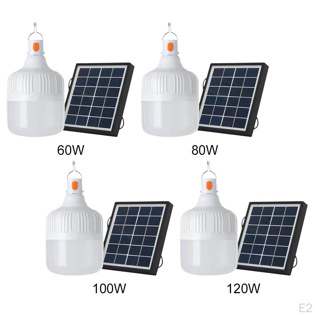 Bulb Lantern USB Rechargeable Saving Hanging Solar Camping for Hiking BBQ Outdoor