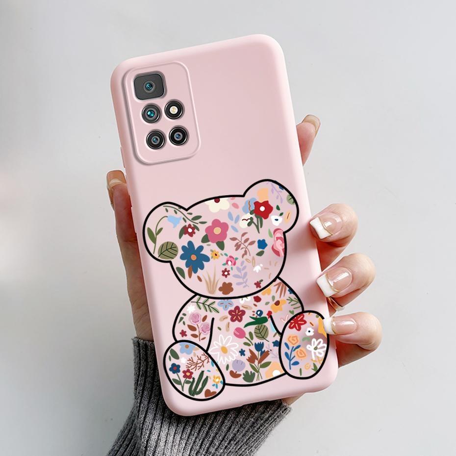 For Xiaomi Redmi 10 Prime 2022 Case Cute Bear Cartoon Shockproof TPU Cover For Xiaomi Redmi 10 Phone Case Redmi10 2022 Soft Capa