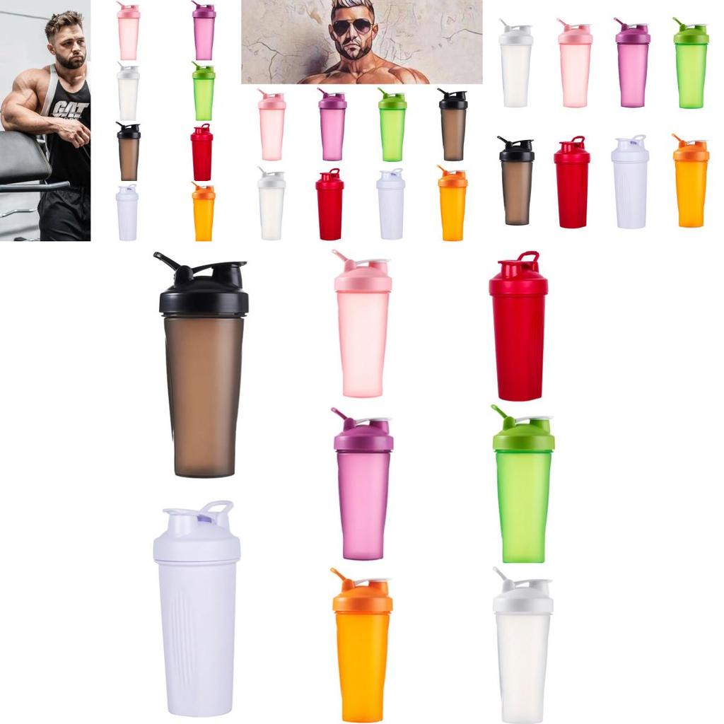 Customized Logo Pp Sports Shaker Bottle 600ml Fitness Portable Water Bottle