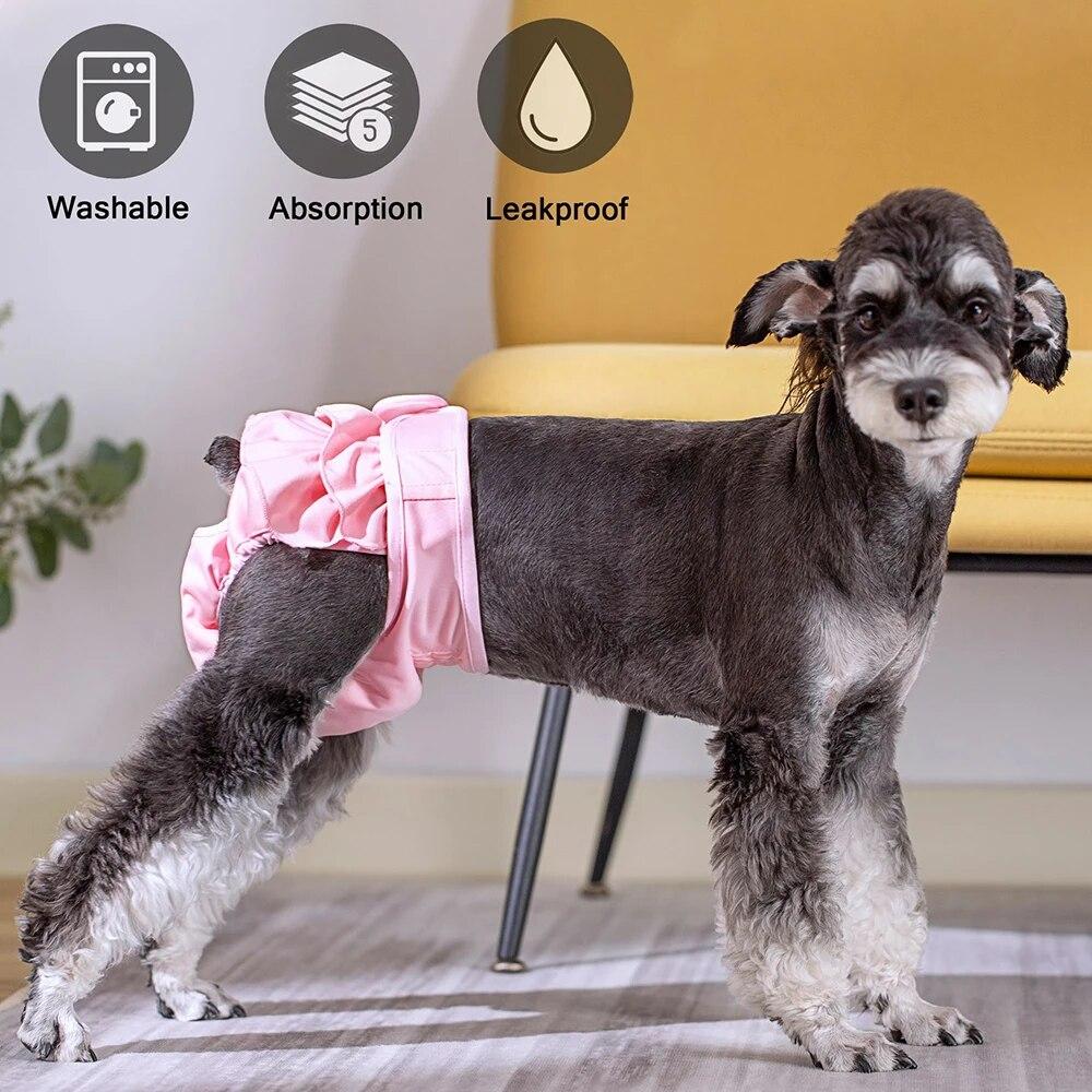 Dog Diaper Sanitary Physiological Pants for Small Large Dogs Cat Washable Underwear Pet Protective Trousers Dogs Supplies