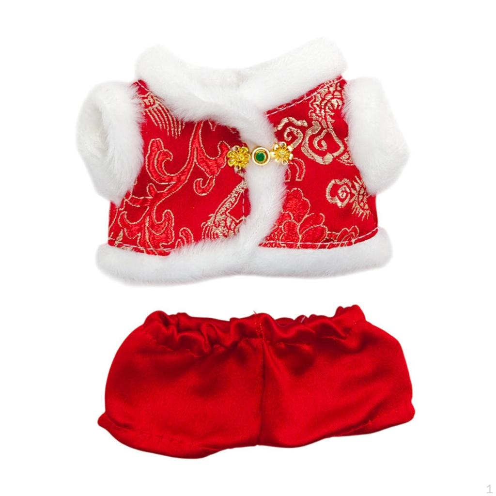 2x Dolls Year Coat and Pants, Handmade Clothing Accessories, Miniature Clothes for 15-17cm